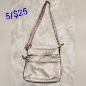 5 /$25 Pink Rose Colored Crossbody Bag